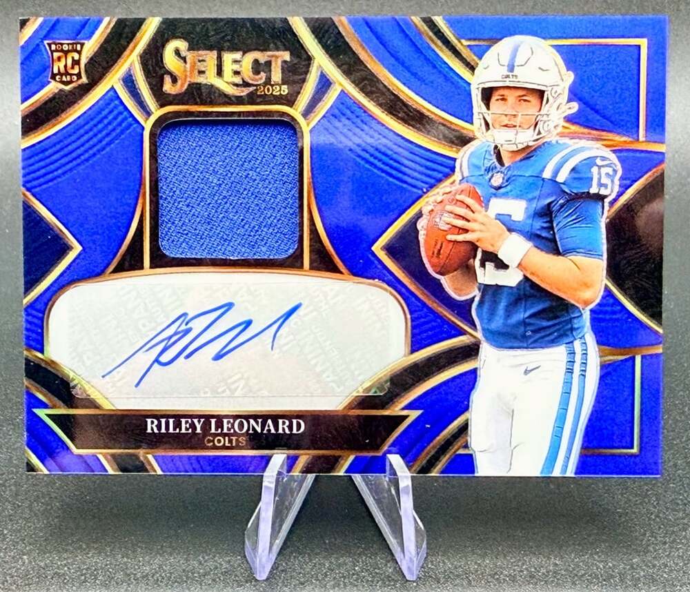 Riley Leonard Indianapolis Colts Panini Rookie Signatures Patch Auto 64/149 RPA
